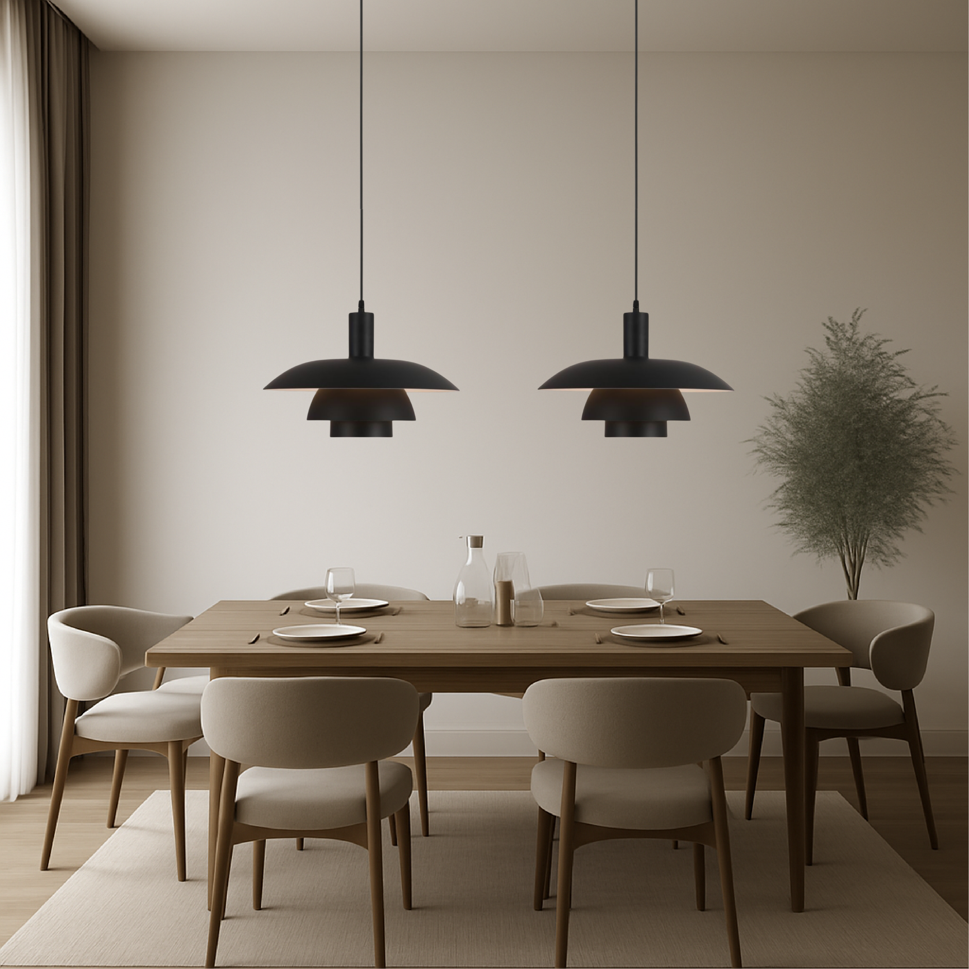 Pendant Light – Scandinavian Danish Style LED Hanging Lamp
