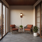 Wall Light – LED Walnut & Wood Globe Lamp