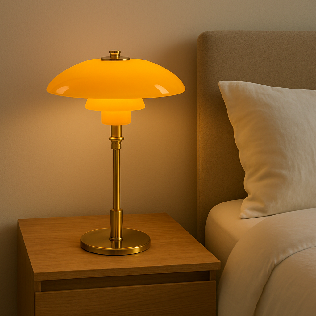 Table Lamp – Scandinavian Danish Designer LED Glass & Iron Lamp