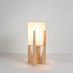 Floor Lamp – Japanese Wooden Walnut Modern LED Standing Lamp