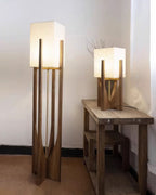 Floor Lamp – Japanese Wooden Walnut Modern LED Standing Lamp