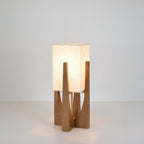 Floor Lamp – Japanese Wooden Walnut Modern LED Standing Lamp