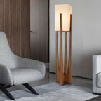 Floor Lamp – Japanese Wooden Walnut Modern LED Standing Lamp