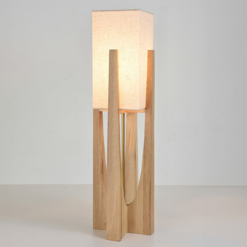 Floor Lamp – Japanese Wooden Walnut Modern LED Standing Lamp