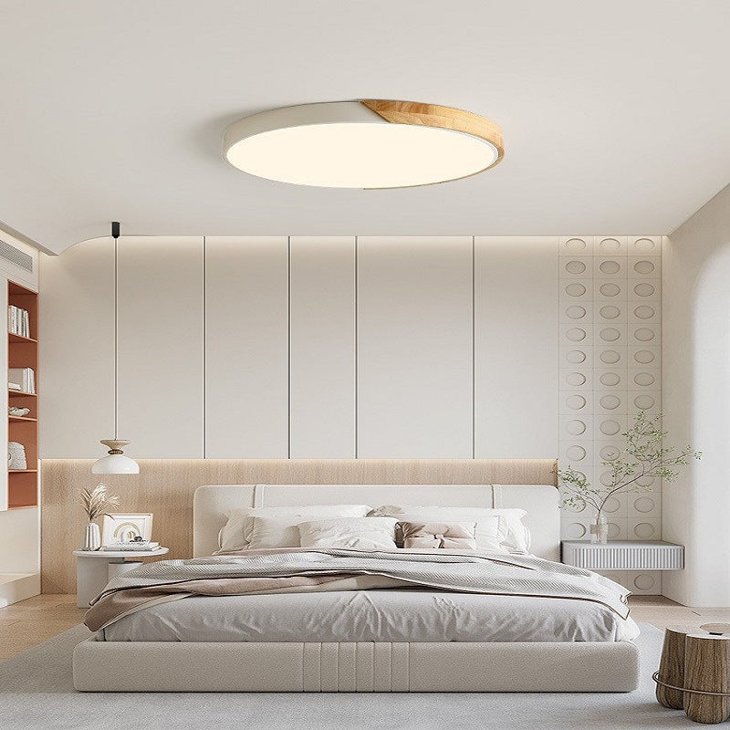Ceiling Light -  Wooden Nordic LED Flush Mount Lamp