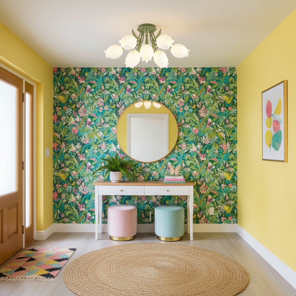 Ceiling Light – Floral LED Lily Lamp in Cream Finish