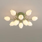 Ceiling Light – Floral LED Lily Lamp in Cream Finish