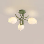Ceiling Light – Floral LED Lily Lamp in Cream Finish