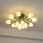 Ceiling Light – Floral LED Lily Lamp in Cream Finish