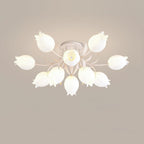 Ceiling Light – Floral LED Lily Lamp in Cream Finish
