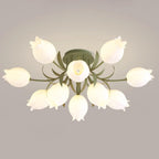 Ceiling Light – Floral LED Lily Lamp in Cream Finish