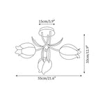 Ceiling Light – Floral LED Lily Lamp in Cream Finish