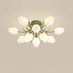 Ceiling Light – Floral LED Lily Lamp in Cream Finish