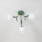 Ceiling Light – Floral LED Lily Lamp in Cream Finish