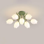 Ceiling Light – Floral LED Lily Lamp in Cream Finish