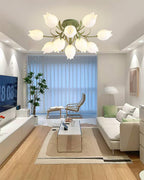 Ceiling Light – Floral LED Lily Lamp in Cream Finish