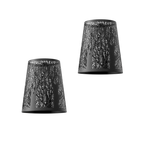 Lamp Shades – Black Metal Tree Engraved Decorative Shades (Set of 2)