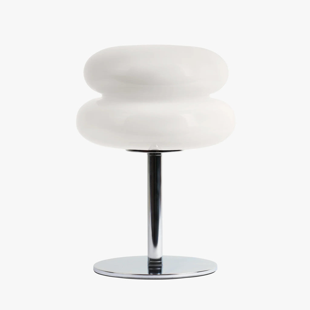 Table Lamp Verdon Stained Glass – Chrome Base Macaron Design Ambient Light