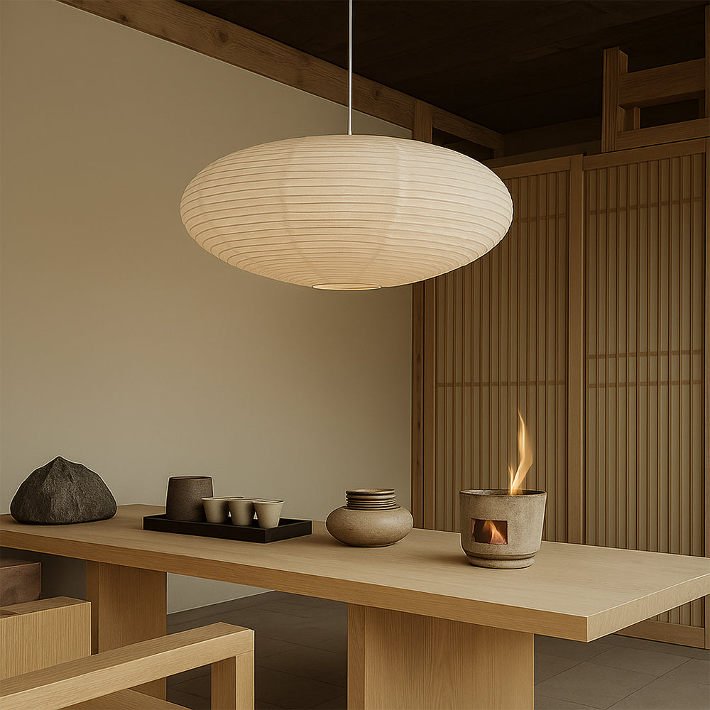 Pendant Light – Wabi-Sabi Japanese Paper Hanging Lamp